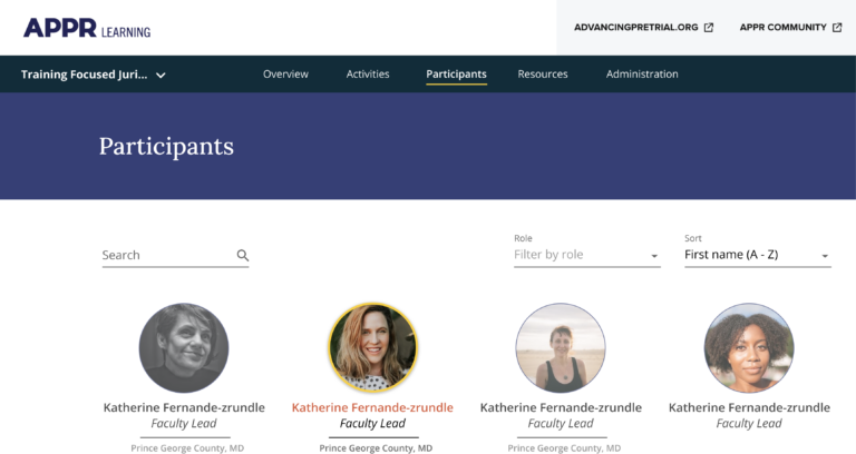 Screenshot from APPR learning experience.