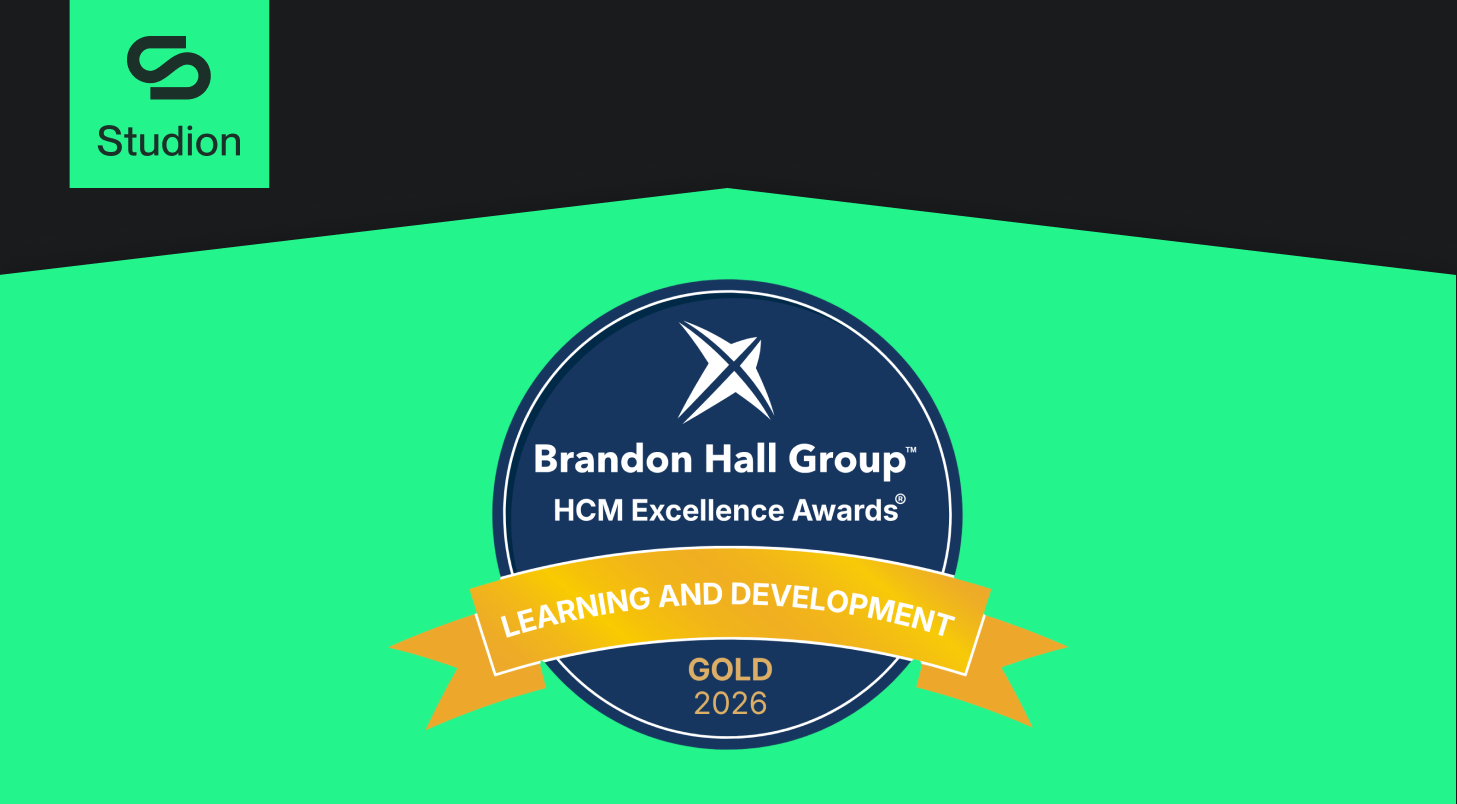 Studion Recognized with Brandon Hall Group Gold HCM Excellence Award
